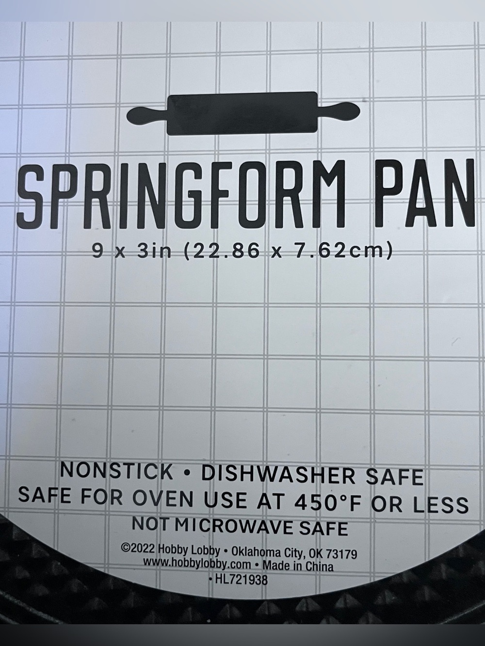 Black 9” Springform Pan - Picture 2 of 5